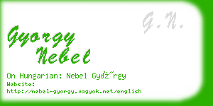gyorgy nebel business card